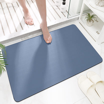 Cross-border Solid Color Toilet Water Absorbent Floor Mat ins Household Bathroom Foot Mat Toilet Door Anti-slip Mat Quick-drying Carpet