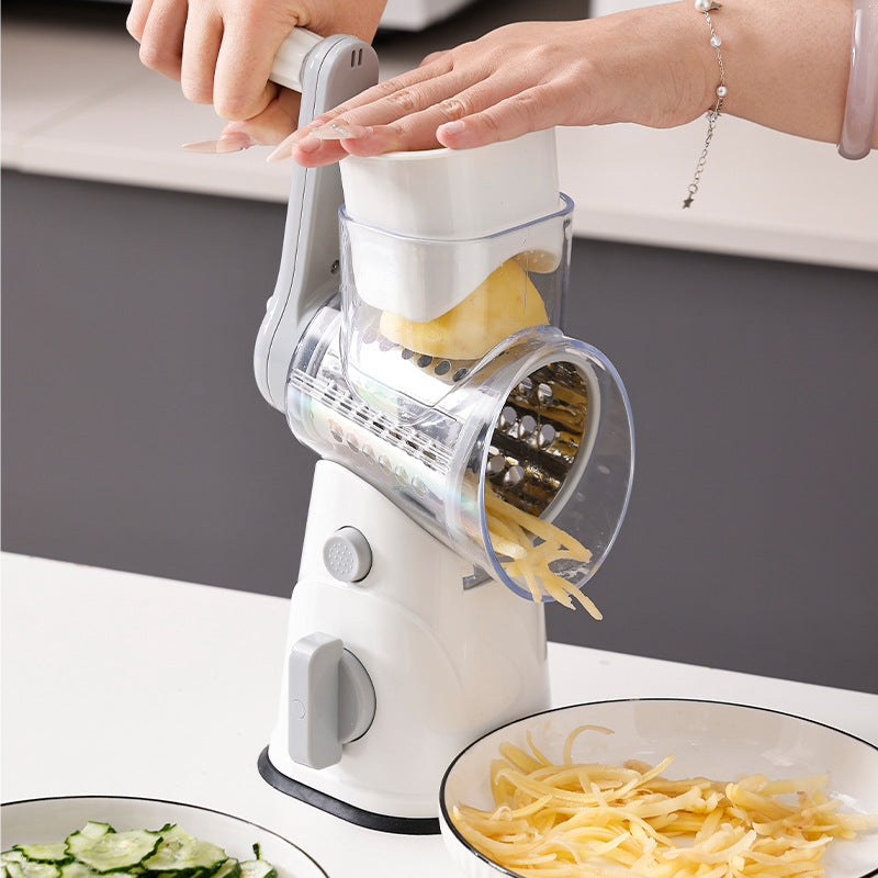 Multifunctional vegetable cutter hand roller planer grater three-in-one vertical vegetable cutting kitchen cheese cutting artifact