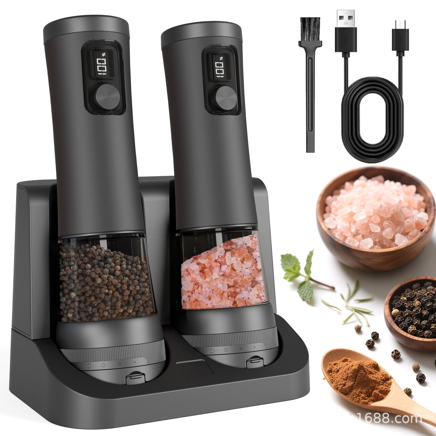 Grinder Kitchen Utensils Electric Grinder Rechargeable Pepper Mill Electric Grinder