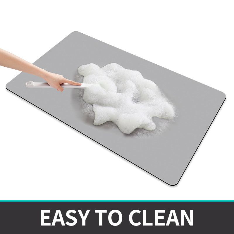 Cross-border Solid Color Toilet Water Absorbent Floor Mat ins Household Bathroom Foot Mat Toilet Door Anti-slip Mat Quick-drying Carpet