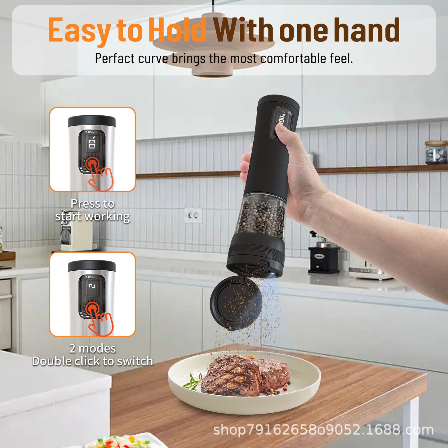 Grinder Kitchen Utensils Electric Grinder Rechargeable Pepper Mill Electric Grinder