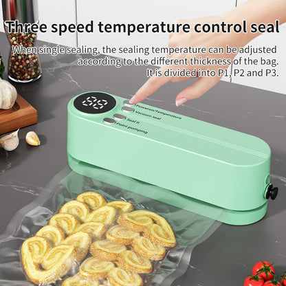 Mini Wireless Vacuum Sealer, 2025 New 3-in-1 Cordless Mini Vacuum Sealer for Food