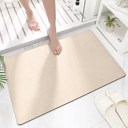 Cross-border Solid Color Toilet Water Absorbent Floor Mat ins Household Bathroom Foot Mat Toilet Door Anti-slip Mat Quick-drying Carpet