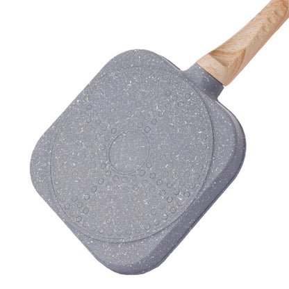 Cross-border Egg Frying Pan Aluminum Maifan Stone Non-stick Four-hole Egg Frying Pan Household Flat Bottom Steak Omelette Hamburger Breakfast Pan