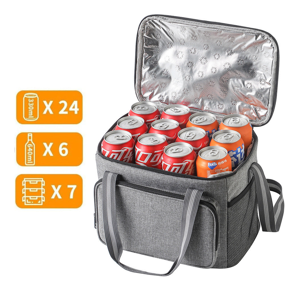 Cross-border Hot Selling Portable Oxford Cloth Insulation Bag Wholesale Outdoor Ice Bag Large Capacity Lunch Bag Lunch Box Tote Bag