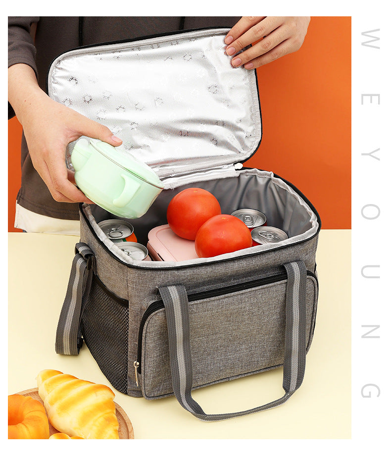 Cross-border Hot Selling Portable Oxford Cloth Insulation Bag Wholesale Outdoor Ice Bag Large Capacity Lunch Bag Lunch Box Tote Bag